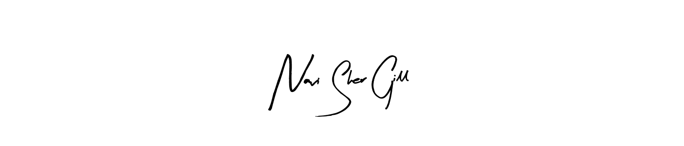 How to make Navi Sher Gill name signature. Use Arty Signature style for creating short signs online. This is the latest handwritten sign. Navi Sher Gill signature style 8 images and pictures png