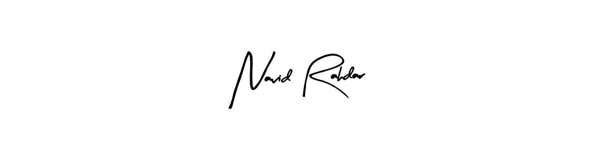 How to make Navid Rahdar name signature. Use Arty Signature style for creating short signs online. This is the latest handwritten sign. Navid Rahdar signature style 8 images and pictures png