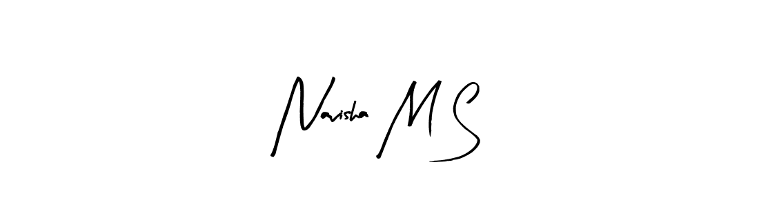 How to Draw Navisha M S signature style? Arty Signature is a latest design signature styles for name Navisha M S. Navisha M S signature style 8 images and pictures png