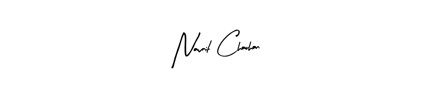 Similarly Arty Signature is the best handwritten signature design. Signature creator online .You can use it as an online autograph creator for name Navnit Chauhan. Navnit Chauhan signature style 8 images and pictures png