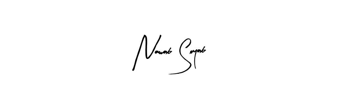 Design your own signature with our free online signature maker. With this signature software, you can create a handwritten (Arty Signature) signature for name Nawab Soyab. Nawab Soyab signature style 8 images and pictures png