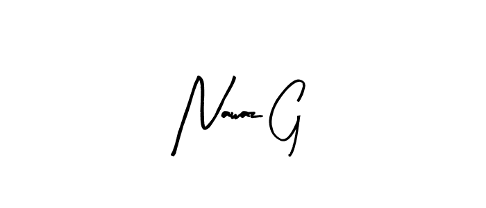 How to Draw Nawaz G signature style? Arty Signature is a latest design signature styles for name Nawaz G. Nawaz G signature style 8 images and pictures png