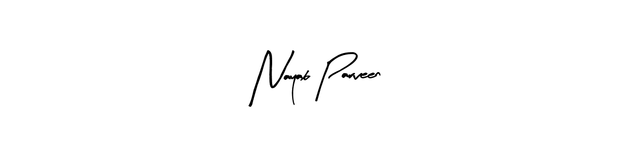 Create a beautiful signature design for name Nayab Parveen. With this signature (Arty Signature) fonts, you can make a handwritten signature for free. Nayab Parveen signature style 8 images and pictures png
