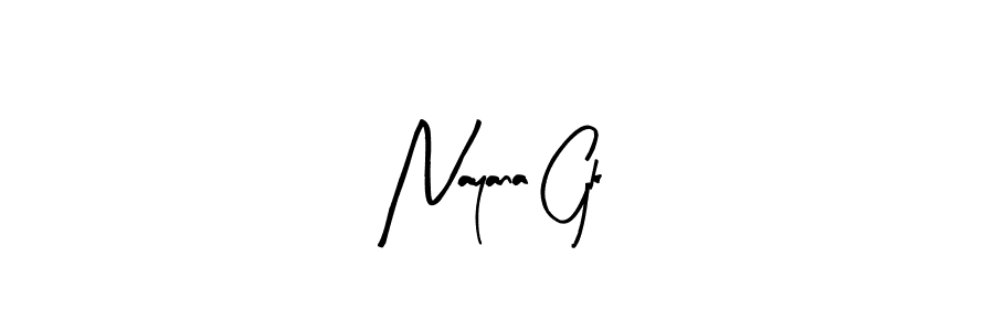 The best way (Arty Signature) to make a short signature is to pick only two or three words in your name. The name Nayana Gk include a total of six letters. For converting this name. Nayana Gk signature style 8 images and pictures png