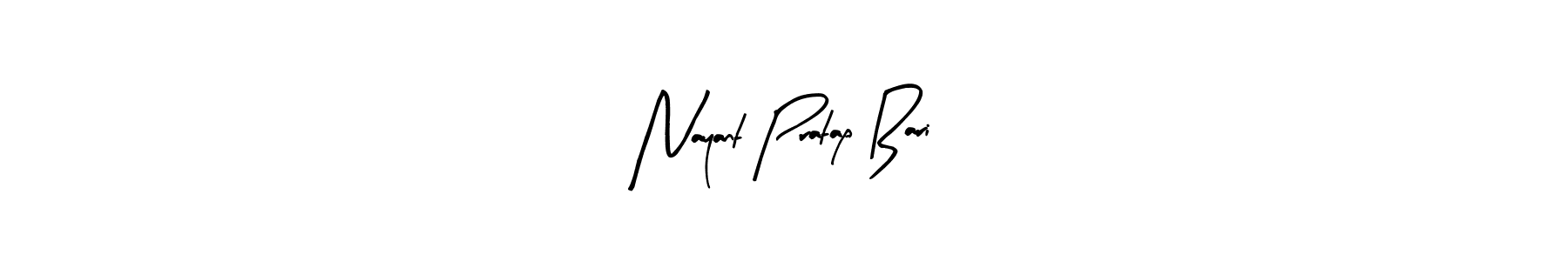 You should practise on your own different ways (Arty Signature) to write your name (Nayant Pratap Bari) in signature. don't let someone else do it for you. Nayant Pratap Bari signature style 8 images and pictures png