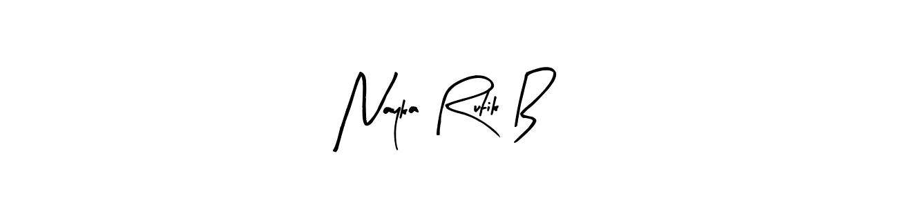 Create a beautiful signature design for name Nayka Rutik B. With this signature (Arty Signature) fonts, you can make a handwritten signature for free. Nayka Rutik B signature style 8 images and pictures png