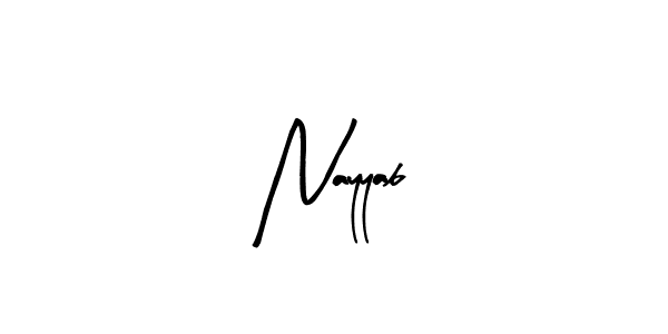 How to make Nayyab name signature. Use Arty Signature style for creating short signs online. This is the latest handwritten sign. Nayyab signature style 8 images and pictures png
