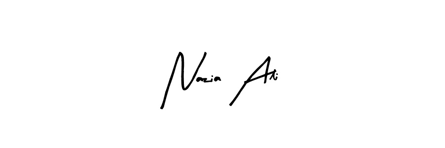 Make a beautiful signature design for name Nazia Ali. Use this online signature maker to create a handwritten signature for free. Nazia Ali signature style 8 images and pictures png