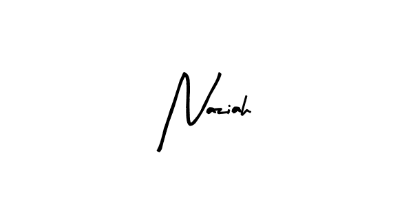 The best way (Arty Signature) to make a short signature is to pick only two or three words in your name. The name Naziah include a total of six letters. For converting this name. Naziah signature style 8 images and pictures png