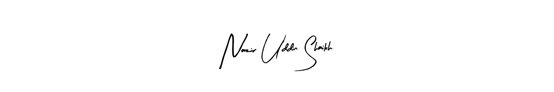 Design your own signature with our free online signature maker. With this signature software, you can create a handwritten (Arty Signature) signature for name Nazir Uddin Shaikh. Nazir Uddin Shaikh signature style 8 images and pictures png