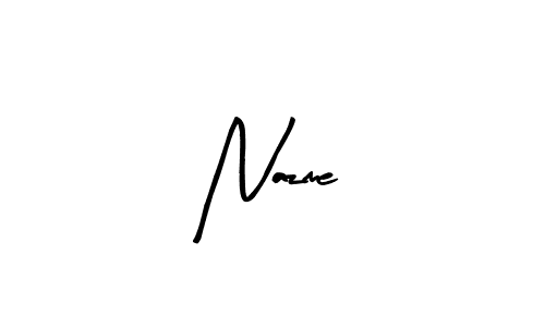 How to make Nazme name signature. Use Arty Signature style for creating short signs online. This is the latest handwritten sign. Nazme signature style 8 images and pictures png