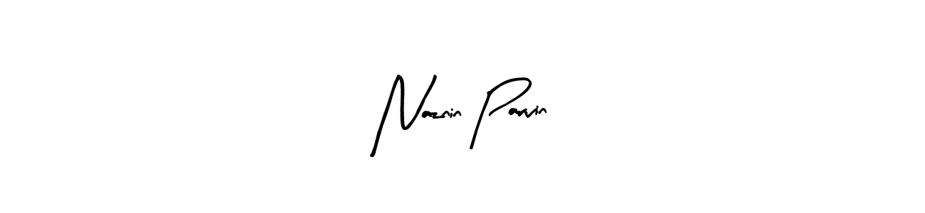 Arty Signature is a professional signature style that is perfect for those who want to add a touch of class to their signature. It is also a great choice for those who want to make their signature more unique. Get Naznin Parvin name to fancy signature for free. Naznin Parvin signature style 8 images and pictures png