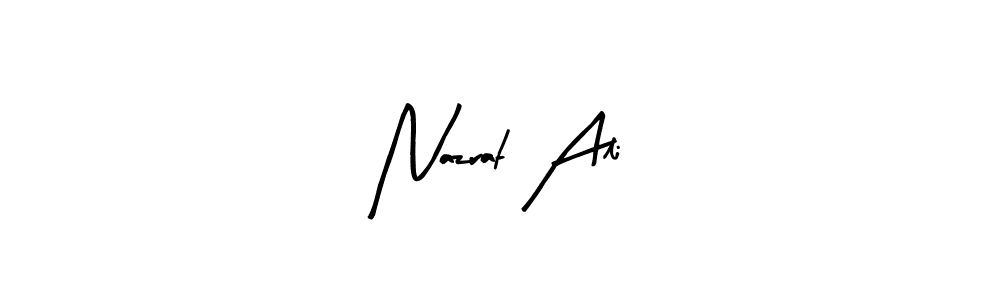 The best way (Arty Signature) to make a short signature is to pick only two or three words in your name. The name Nazrat Ali include a total of six letters. For converting this name. Nazrat Ali signature style 8 images and pictures png