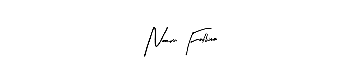 Design your own signature with our free online signature maker. With this signature software, you can create a handwritten (Arty Signature) signature for name Nazrin Fathima. Nazrin Fathima signature style 8 images and pictures png