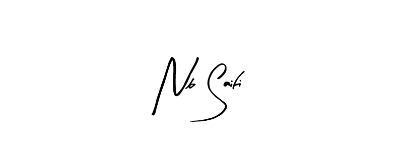 Also You can easily find your signature by using the search form. We will create Nb Saifi name handwritten signature images for you free of cost using Arty Signature sign style. Nb Saifi signature style 8 images and pictures png