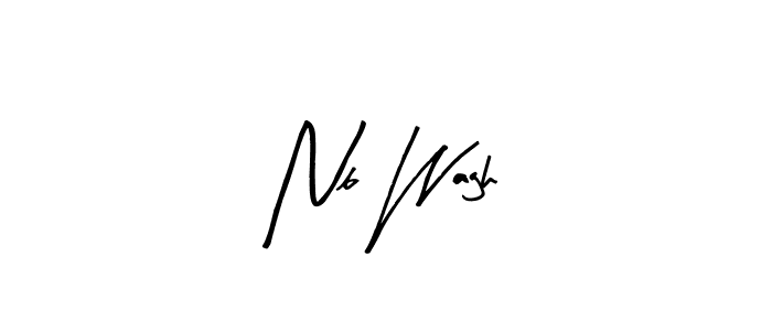 How to make Nb Wagh signature? Arty Signature is a professional autograph style. Create handwritten signature for Nb Wagh name. Nb Wagh signature style 8 images and pictures png