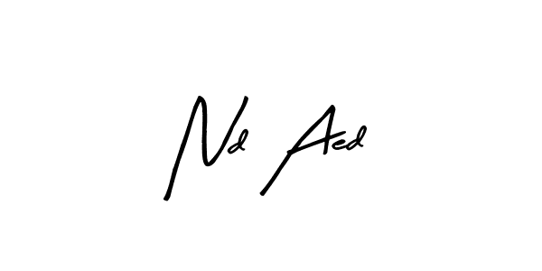 How to make Nd Aed signature? Arty Signature is a professional autograph style. Create handwritten signature for Nd Aed name. Nd Aed signature style 8 images and pictures png