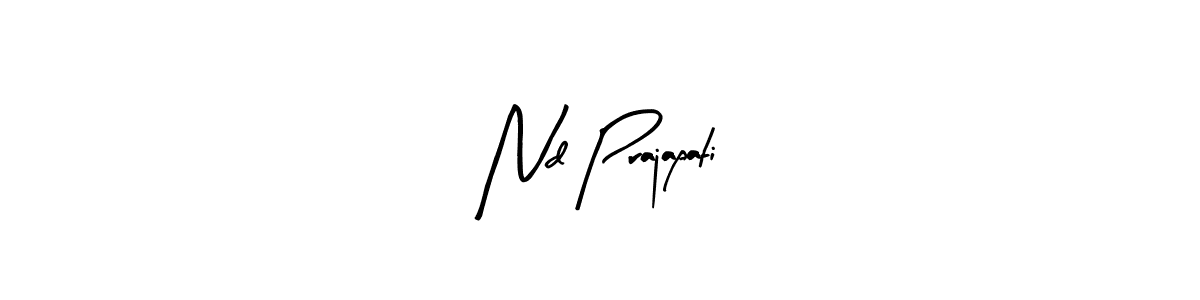 How to make Nd Prajapati signature? Arty Signature is a professional autograph style. Create handwritten signature for Nd Prajapati name. Nd Prajapati signature style 8 images and pictures png