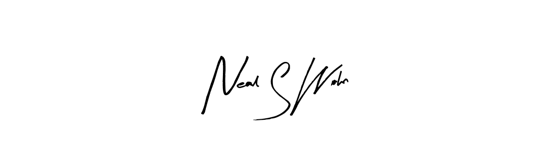 Similarly Arty Signature is the best handwritten signature design. Signature creator online .You can use it as an online autograph creator for name Neal S Wohn. Neal S Wohn signature style 8 images and pictures png