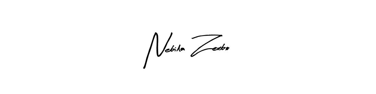 It looks lik you need a new signature style for name Nebila Zerbo. Design unique handwritten (Arty Signature) signature with our free signature maker in just a few clicks. Nebila Zerbo signature style 8 images and pictures png