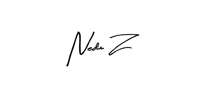 The best way (Arty Signature) to make a short signature is to pick only two or three words in your name. The name Nedim Z include a total of six letters. For converting this name. Nedim Z signature style 8 images and pictures png