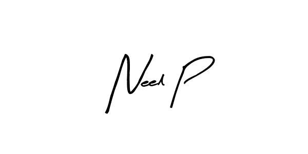 Make a beautiful signature design for name Neel P. With this signature (Arty Signature) style, you can create a handwritten signature for free. Neel P signature style 8 images and pictures png