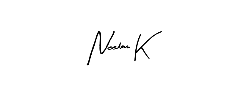 Design your own signature with our free online signature maker. With this signature software, you can create a handwritten (Arty Signature) signature for name Neelam K. Neelam K signature style 8 images and pictures png