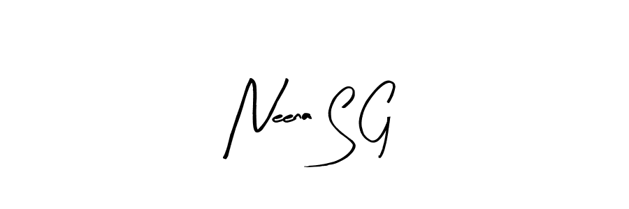 It looks lik you need a new signature style for name Neena S G. Design unique handwritten (Arty Signature) signature with our free signature maker in just a few clicks. Neena S G signature style 8 images and pictures png