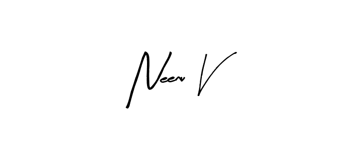 Arty Signature is a professional signature style that is perfect for those who want to add a touch of class to their signature. It is also a great choice for those who want to make their signature more unique. Get Neenu V name to fancy signature for free. Neenu V signature style 8 images and pictures png