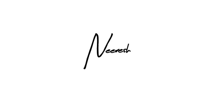 Neeresh stylish signature style. Best Handwritten Sign (Arty Signature) for my name. Handwritten Signature Collection Ideas for my name Neeresh. Neeresh signature style 8 images and pictures png