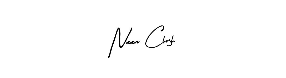 How to make Neeru Chugh name signature. Use Arty Signature style for creating short signs online. This is the latest handwritten sign. Neeru Chugh signature style 8 images and pictures png