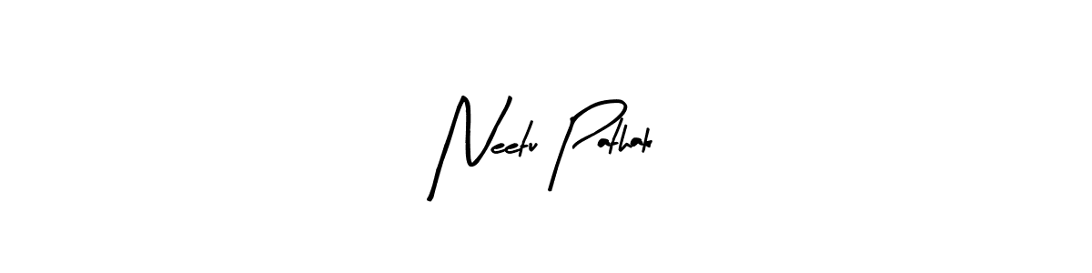 if you are searching for the best signature style for your name Neetu Pathak. so please give up your signature search. here we have designed multiple signature styles  using Arty Signature. Neetu Pathak signature style 8 images and pictures png