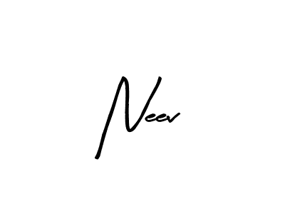 Similarly Arty Signature is the best handwritten signature design. Signature creator online .You can use it as an online autograph creator for name Neev. Neev signature style 8 images and pictures png