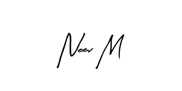 if you are searching for the best signature style for your name Neev M. so please give up your signature search. here we have designed multiple signature styles  using Arty Signature. Neev M signature style 8 images and pictures png