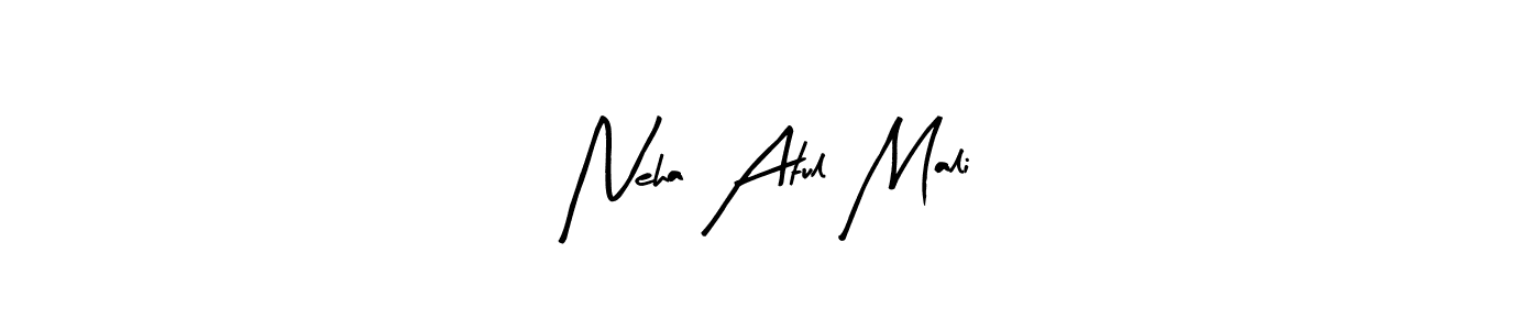 How to make Neha Atul Mali name signature. Use Arty Signature style for creating short signs online. This is the latest handwritten sign. Neha Atul Mali signature style 8 images and pictures png