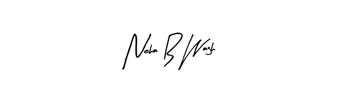 if you are searching for the best signature style for your name Neha B Wagh. so please give up your signature search. here we have designed multiple signature styles  using Arty Signature. Neha B Wagh signature style 8 images and pictures png