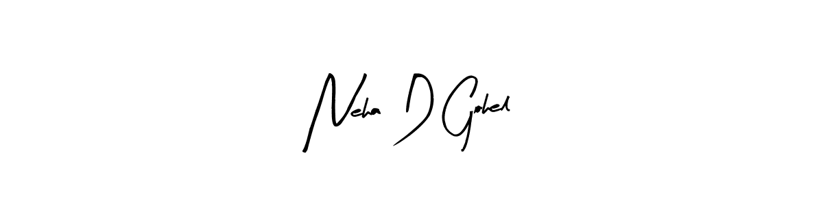 Make a beautiful signature design for name Neha D Gohel. With this signature (Arty Signature) style, you can create a handwritten signature for free. Neha D Gohel signature style 8 images and pictures png