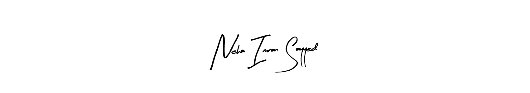 How to make Neha Imran Sayyed name signature. Use Arty Signature style for creating short signs online. This is the latest handwritten sign. Neha Imran Sayyed signature style 8 images and pictures png
