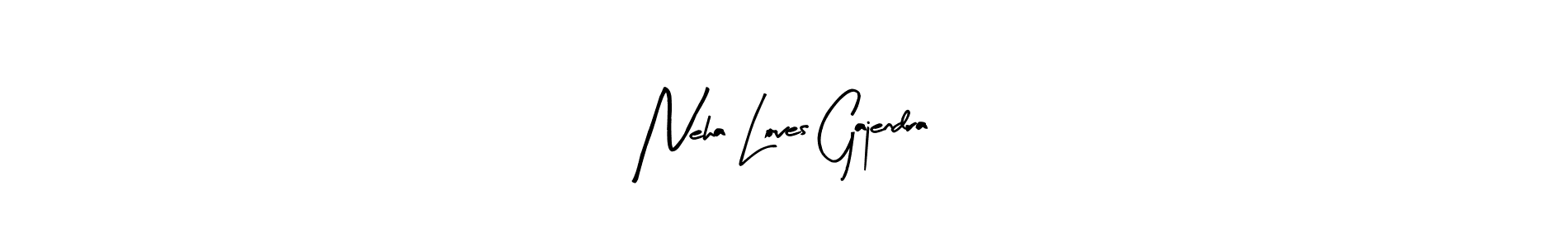 This is the best signature style for the Neha Loves Gajendra name. Also you like these signature font (Arty Signature). Mix name signature. Neha Loves Gajendra signature style 8 images and pictures png