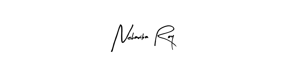 Arty Signature is a professional signature style that is perfect for those who want to add a touch of class to their signature. It is also a great choice for those who want to make their signature more unique. Get Neharika Roy name to fancy signature for free. Neharika Roy signature style 8 images and pictures png