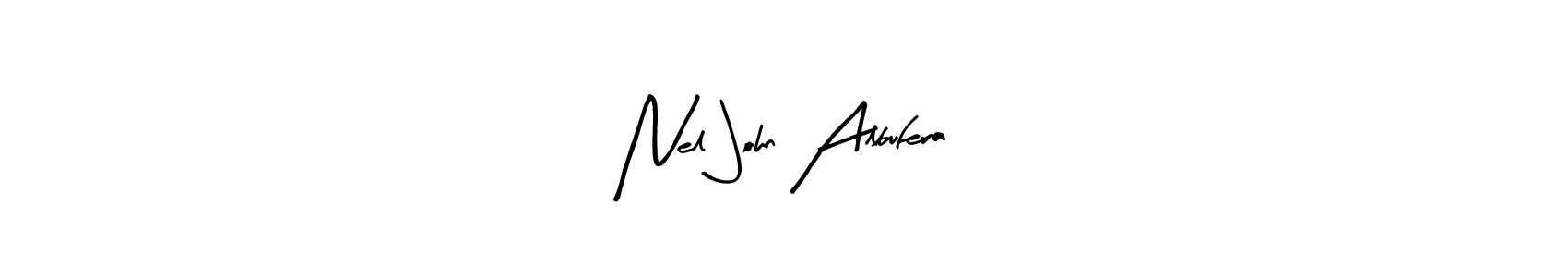 The best way (Arty Signature) to make a short signature is to pick only two or three words in your name. The name Nel John Albufera include a total of six letters. For converting this name. Nel John Albufera signature style 8 images and pictures png
