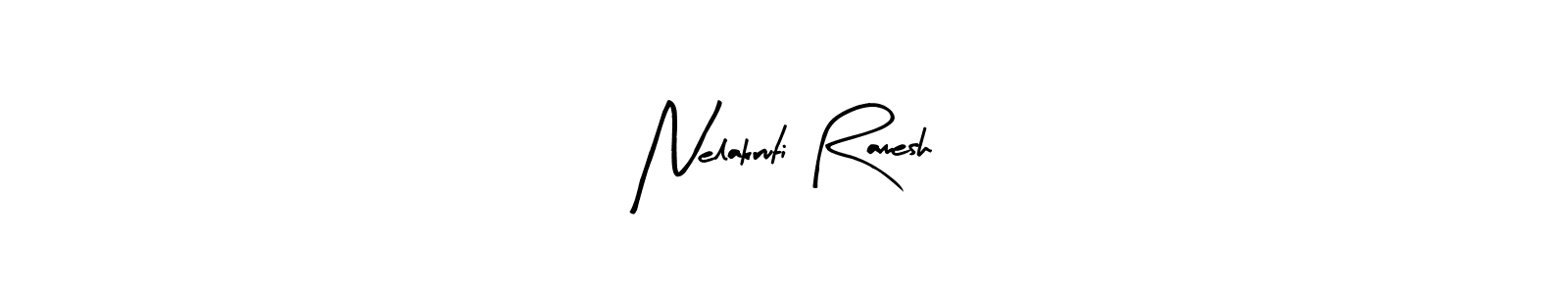 Arty Signature is a professional signature style that is perfect for those who want to add a touch of class to their signature. It is also a great choice for those who want to make their signature more unique. Get Nelakruti Ramesh name to fancy signature for free. Nelakruti Ramesh signature style 8 images and pictures png