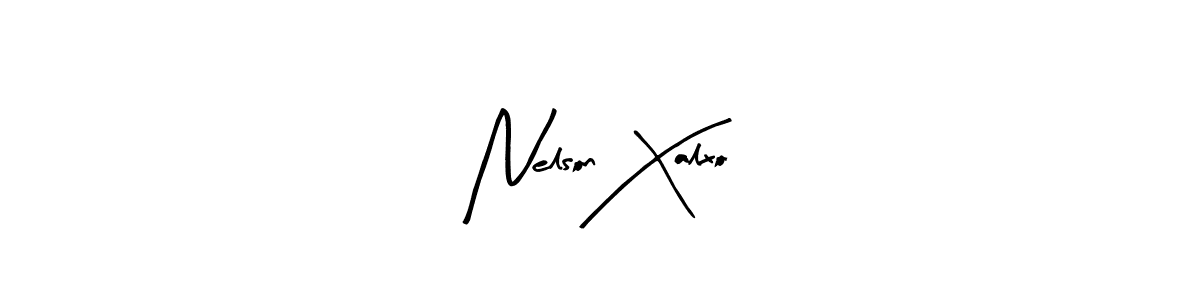 Arty Signature is a professional signature style that is perfect for those who want to add a touch of class to their signature. It is also a great choice for those who want to make their signature more unique. Get Nelson Xalxo name to fancy signature for free. Nelson Xalxo signature style 8 images and pictures png