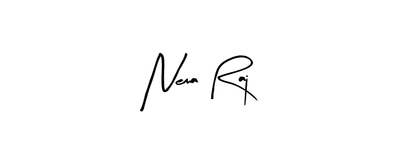 Nema Raj stylish signature style. Best Handwritten Sign (Arty Signature) for my name. Handwritten Signature Collection Ideas for my name Nema Raj. Nema Raj signature style 8 images and pictures png