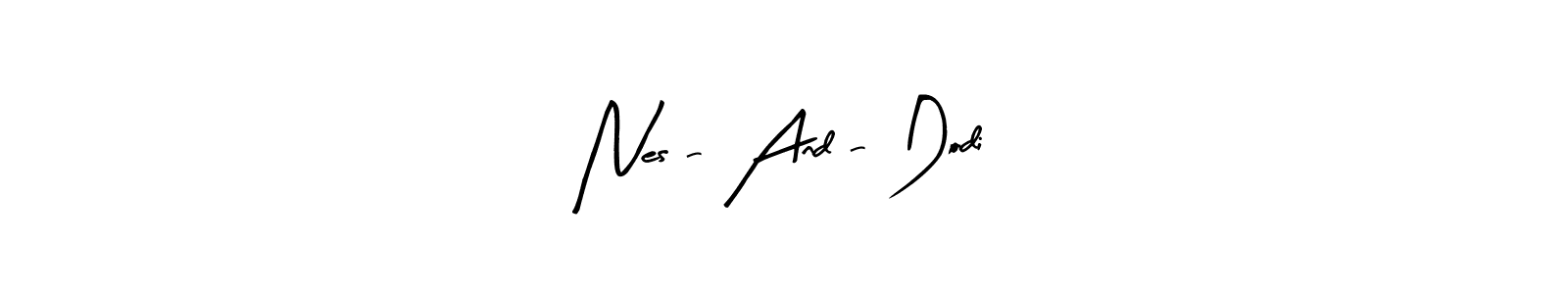 This is the best signature style for the Nes - And - Dodi name. Also you like these signature font (Arty Signature). Mix name signature. Nes - And - Dodi signature style 8 images and pictures png