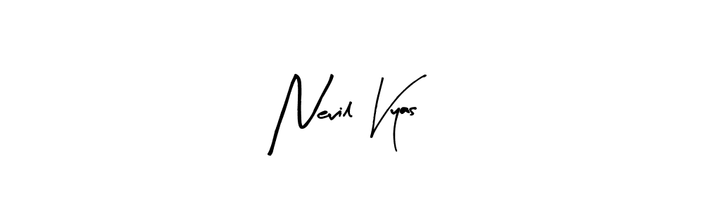 Nevil Vyas stylish signature style. Best Handwritten Sign (Arty Signature) for my name. Handwritten Signature Collection Ideas for my name Nevil Vyas. Nevil Vyas signature style 8 images and pictures png