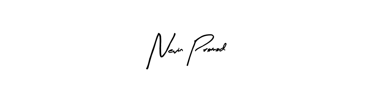 Similarly Arty Signature is the best handwritten signature design. Signature creator online .You can use it as an online autograph creator for name Nevin Promod. Nevin Promod signature style 8 images and pictures png