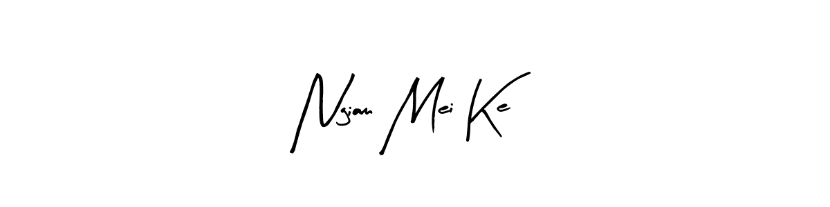 How to make Ngiam Mei Ke name signature. Use Arty Signature style for creating short signs online. This is the latest handwritten sign. Ngiam Mei Ke signature style 8 images and pictures png