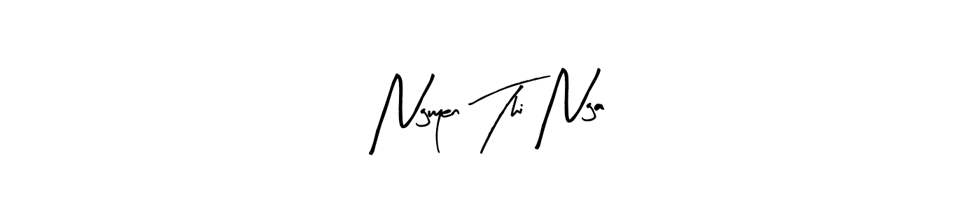 The best way (Arty Signature) to make a short signature is to pick only two or three words in your name. The name Nguyen Thi Nga include a total of six letters. For converting this name. Nguyen Thi Nga signature style 8 images and pictures png