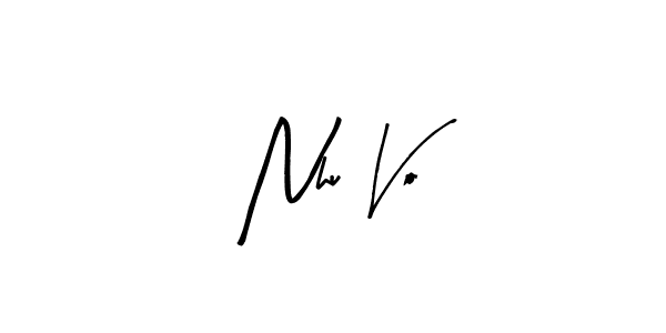 How to make Nhu Vo signature? Arty Signature is a professional autograph style. Create handwritten signature for Nhu Vo name. Nhu Vo signature style 8 images and pictures png